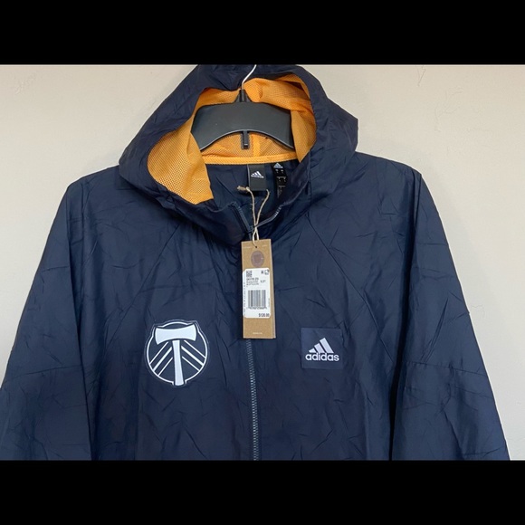 NEW Adidas Portland Timbers Windbreaker Hacker - Picture 5 of 9